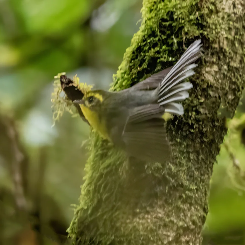 黄腹扇尾鹟(Chelidorhynx hypoxanthus)