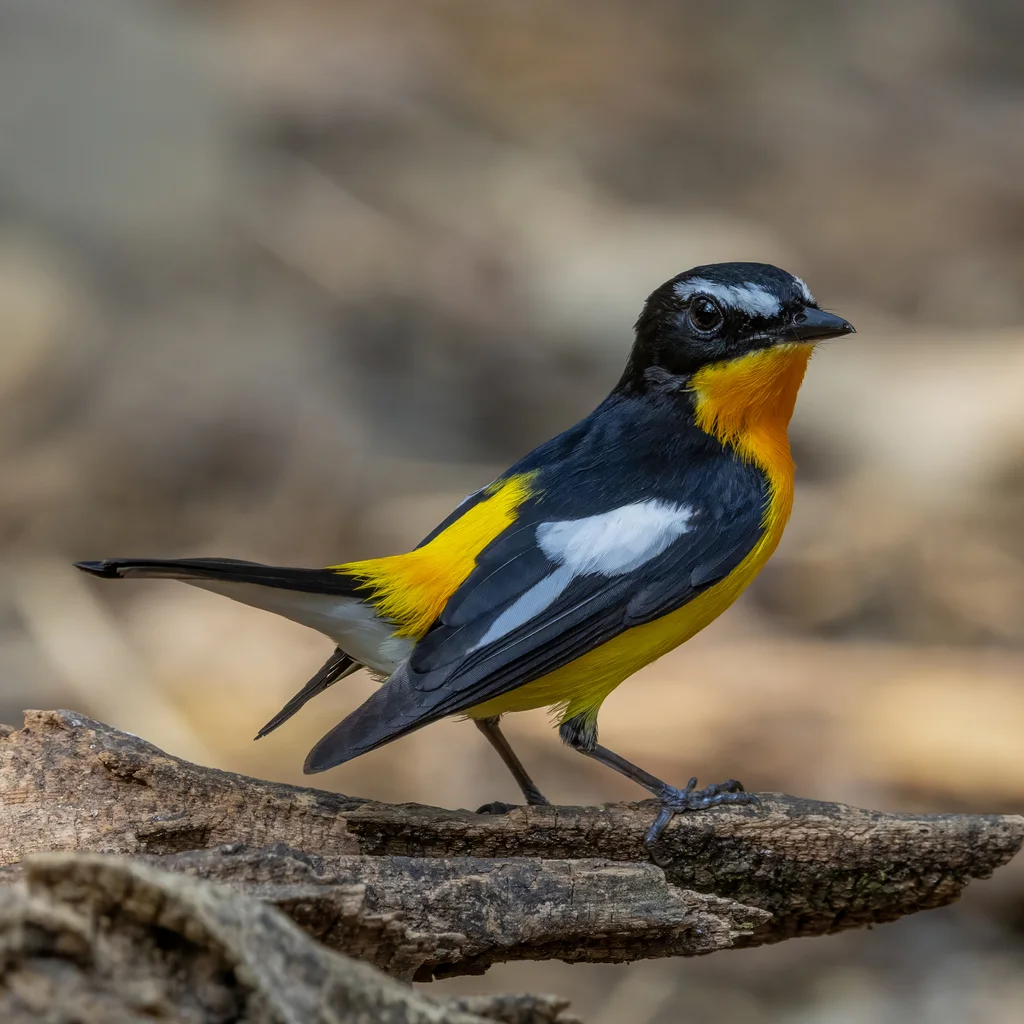 白眉姬鹟（Ficedula zanthopygia）