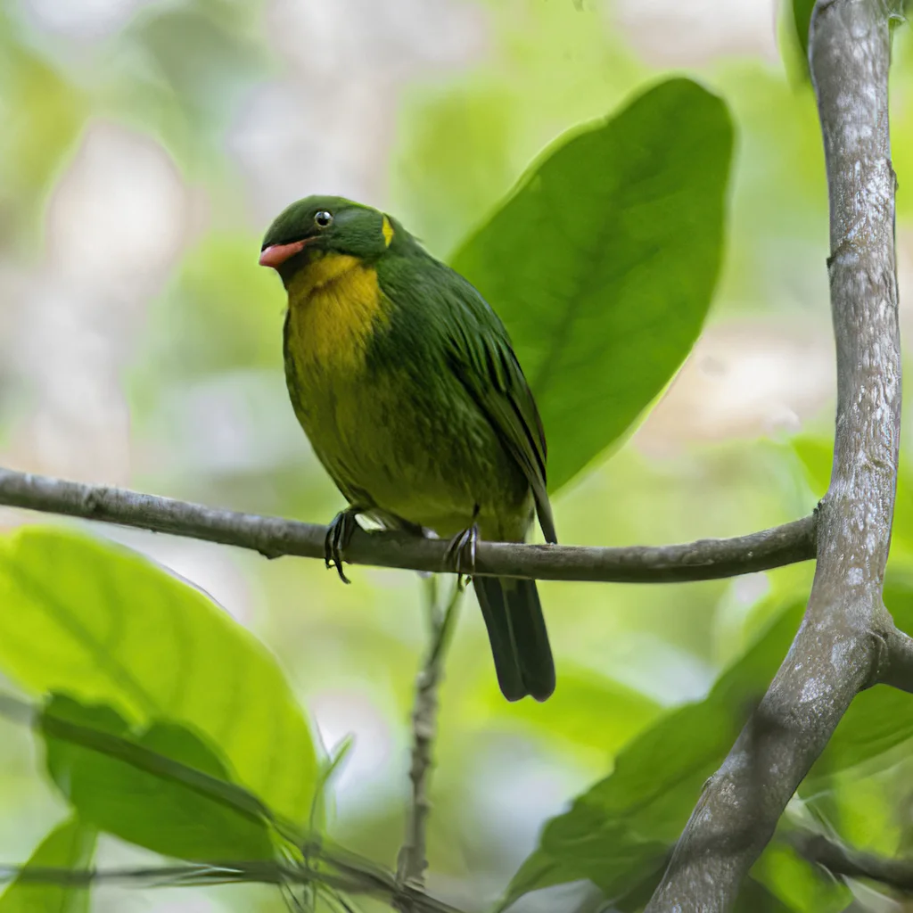 金胸食果伞鸟(Pipreola aureopectus)