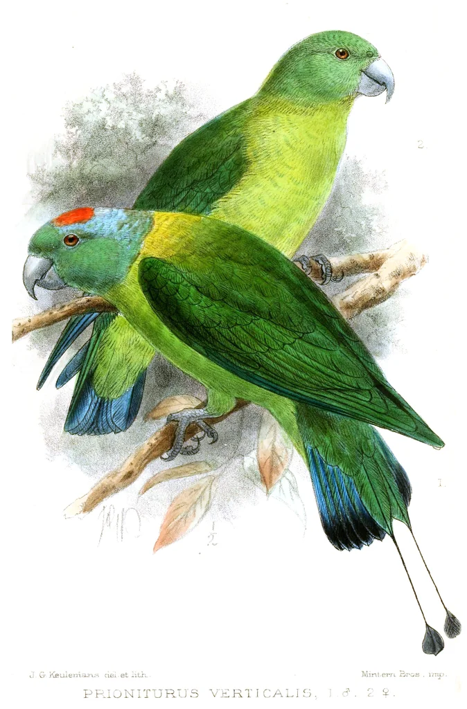 苏禄扇尾鹦鹉(Prioniturus verticalis)