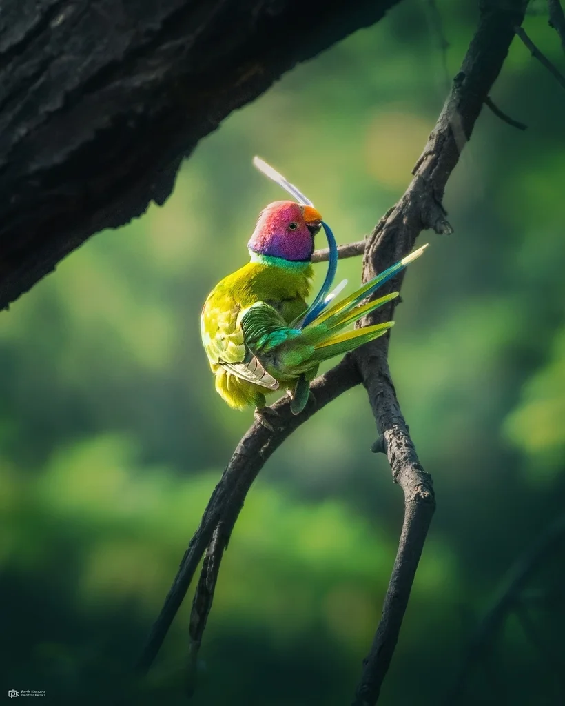 紫头鹦鹉(Psittacula cyanocephala)