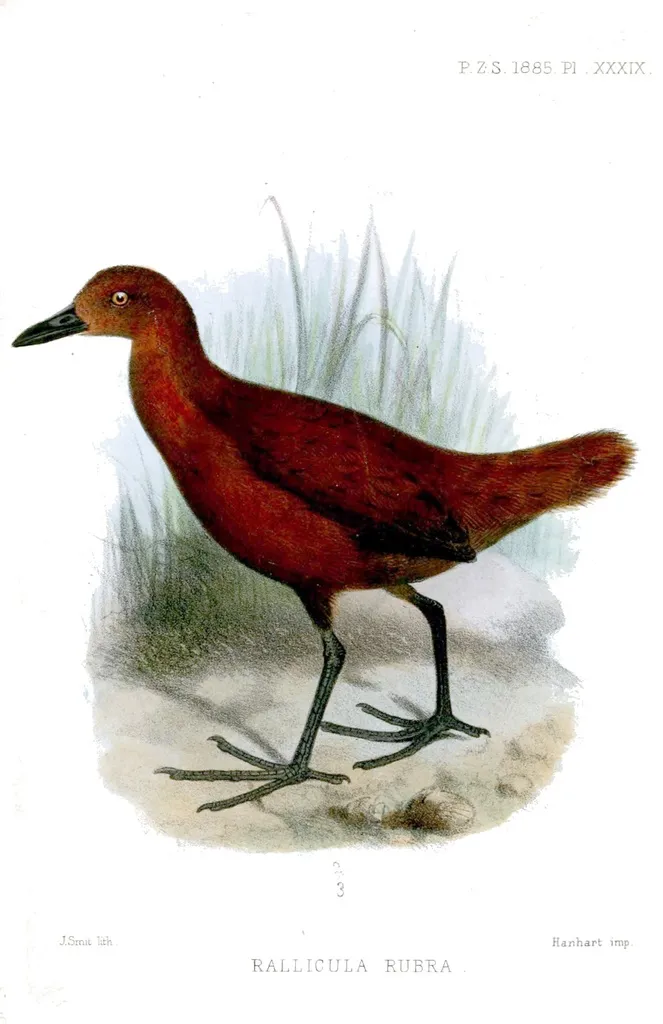 栗秧鸡(Rallicula rubra)