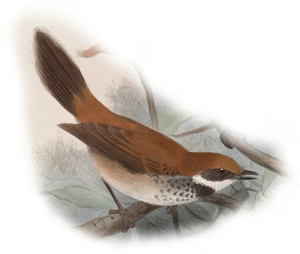 曼岛扇尾鹟(Rhipidura semirubra)