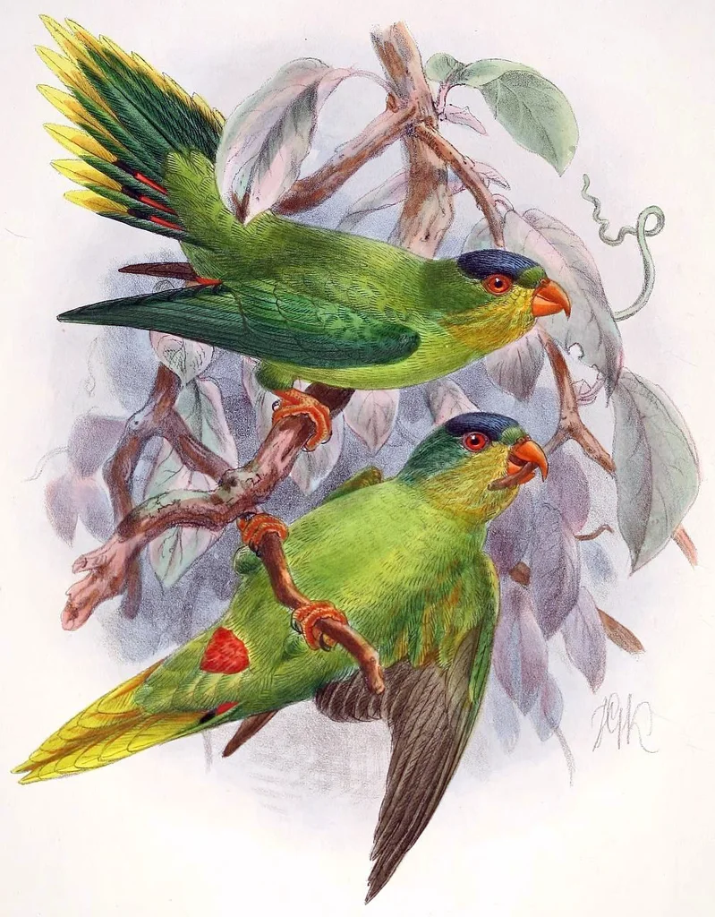 新喀岛蓝额鹦鹉(Vini diadema)