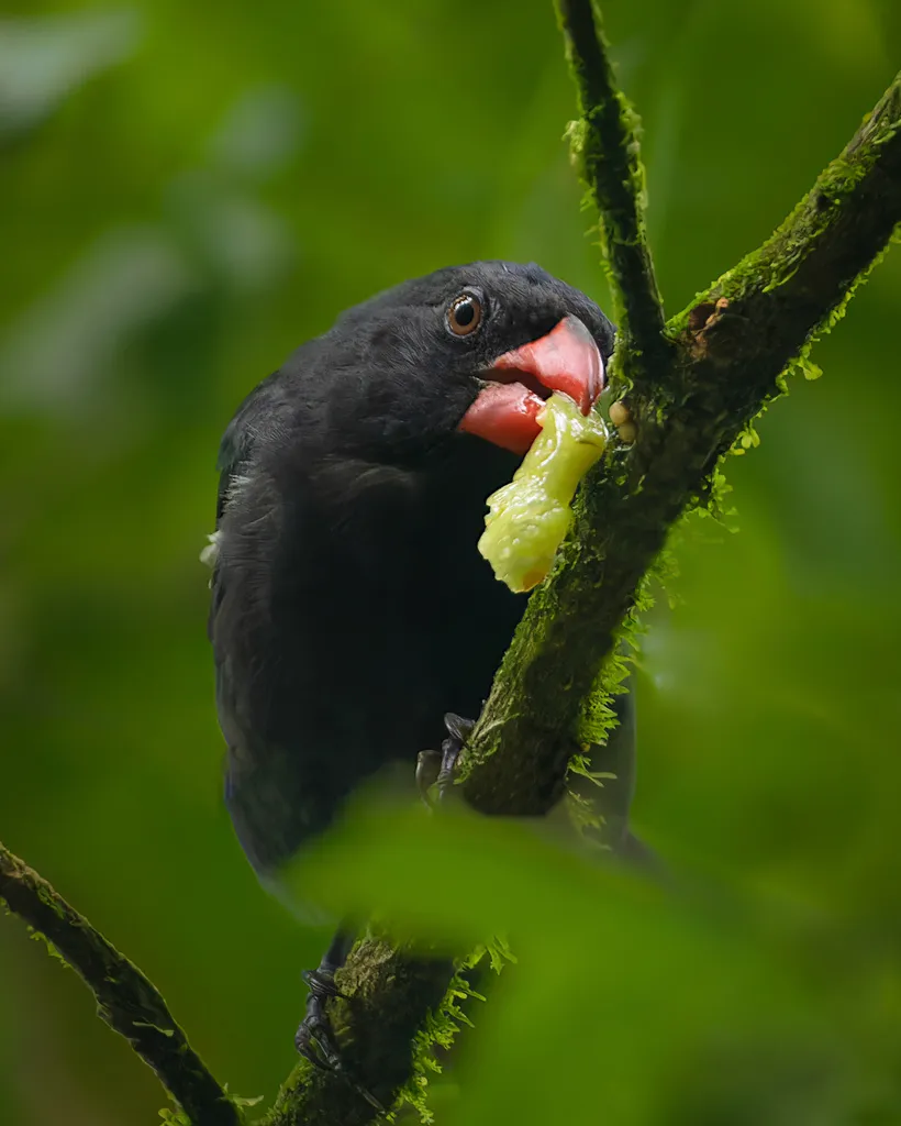 黑喉粗嘴雀(Saltator fuliginosus)
