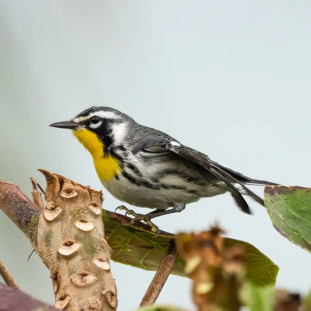 黄喉林莺(Setophaga dominica)